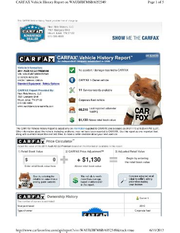 2011 Audi A3 4dr X V6 Manual 2WD
