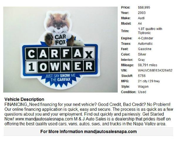 2003 Audi A4 EXT CAB
