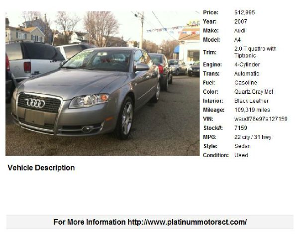 2007 Audi A4 2WD Coupe