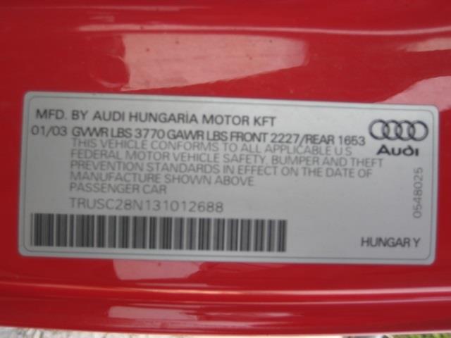 2003 Audi TT Unknown