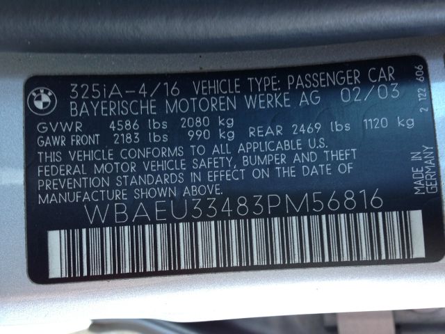 2003 BMW 3 series 2WD 4dr Heat