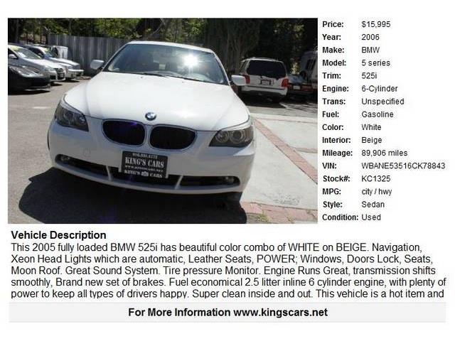 2006 BMW 5 series I6 Turbo