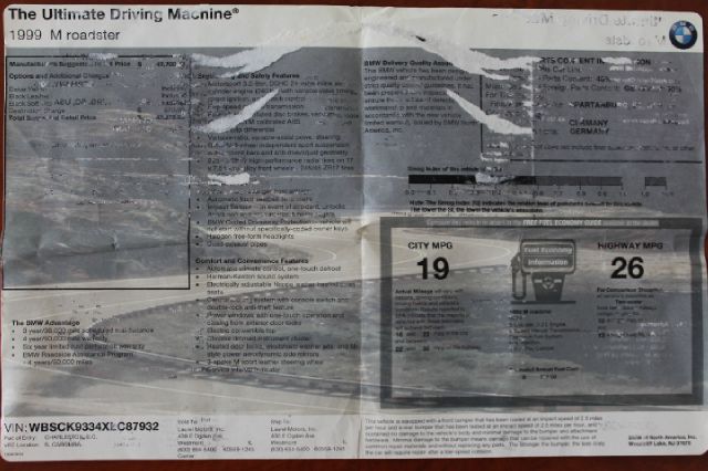 1999 BMW M Roadster Quattro 4.2 Sport