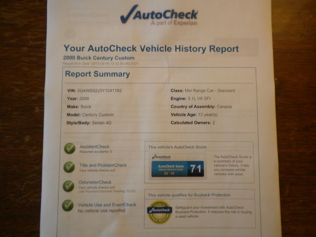 2000 Buick Century 14 Box MPR