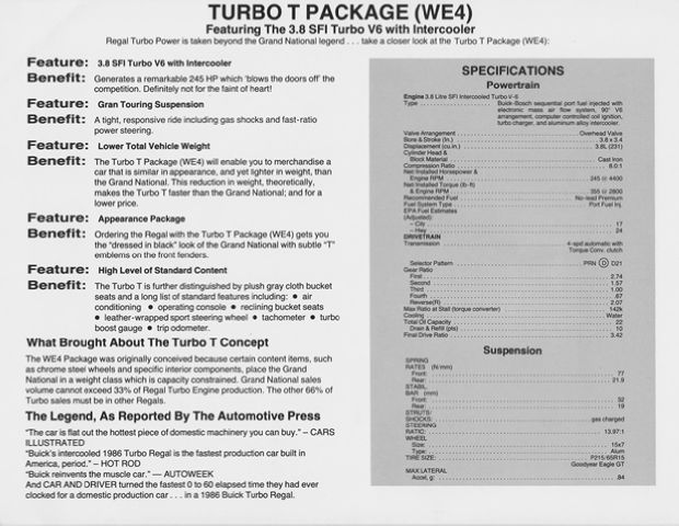 1987 Buick REGAL 325i ALLL Black ON SHOW ROOM Condit