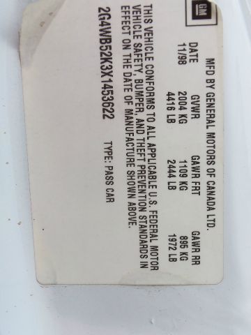 1999 Buick REGAL Touring W/nav.sys