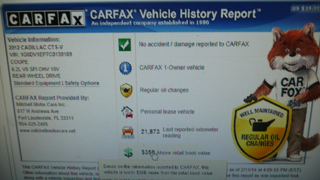 2012 Cadillac CTS-V 2.5 RS W/sport Pkg