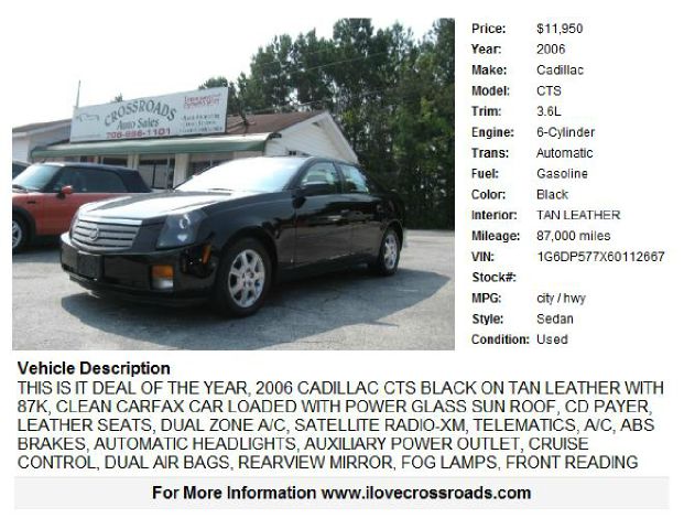 2006 Cadillac CTS 4dr Sdn GS Plus