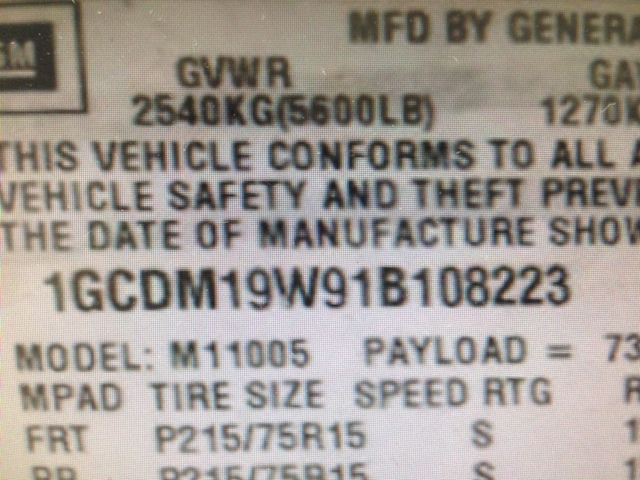 2001 Chevrolet Astro Overland 4X4