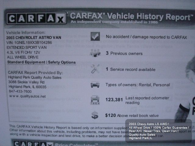 2003 Chevrolet Astro EX - DUAL Power Doors