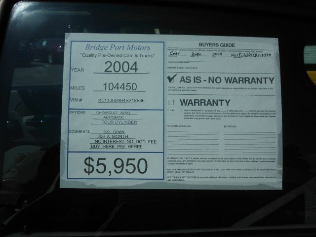 2004 Chevrolet Aveo SLT Z-71 4X4