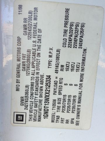 1999 Chevrolet Blazer Camry LE