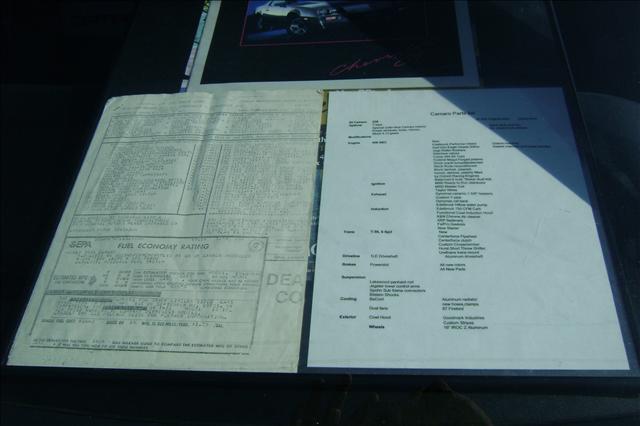 1984 Chevrolet Camaro 2.5sl Sunroofleather