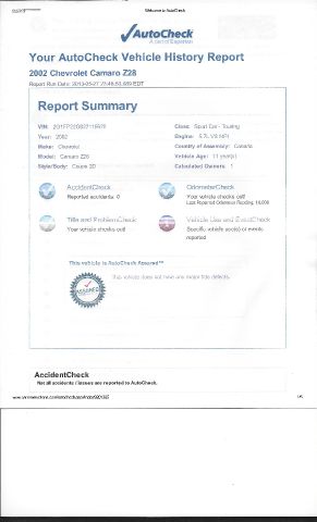 2002 Chevrolet Camaro 4d,ac,pw,sunroof,leather