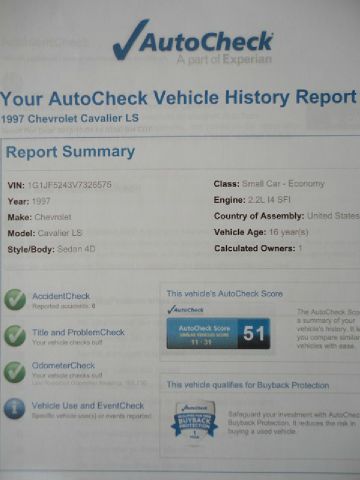 1997 Chevrolet Cavalier 3.2 Sedan 4dr