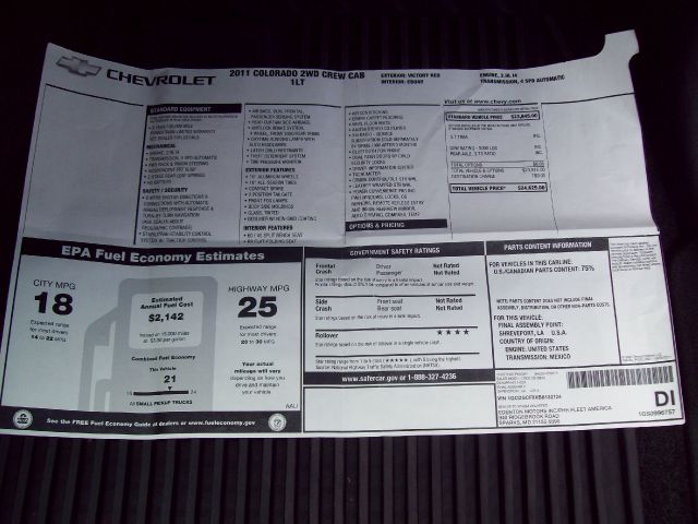 2011 Chevrolet Colorado 2DR REG 135wb DRW 4W