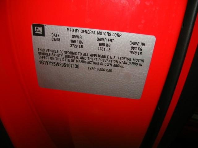 2009 Chevrolet Corvette Touring Signature Sedan 4D