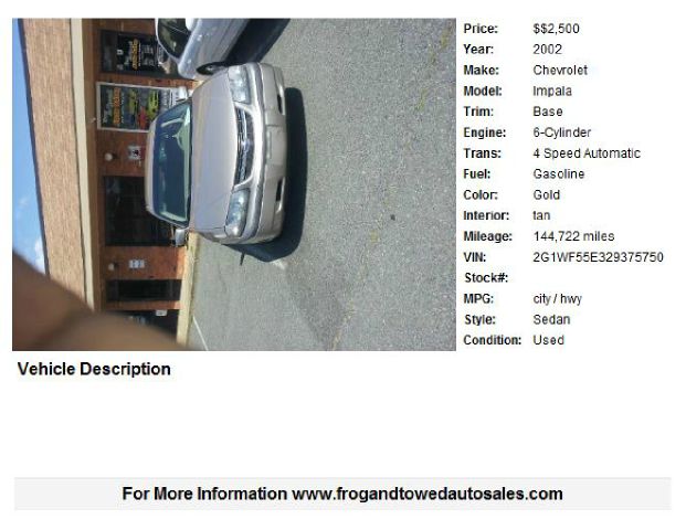 2002 Chevrolet Impala Base