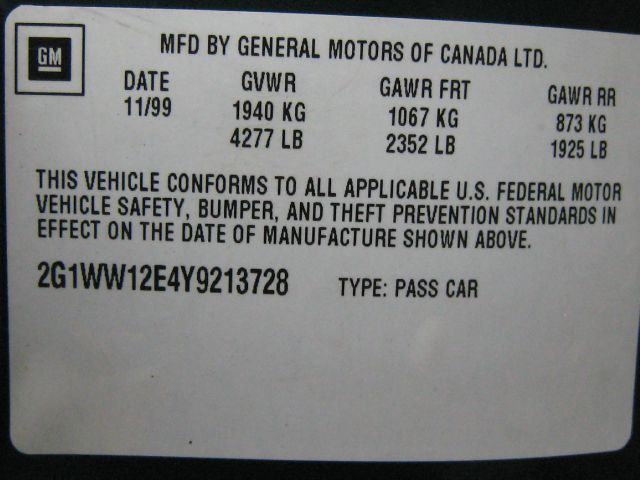 2000 Chevrolet Monte Carlo Touring W/nav.sys