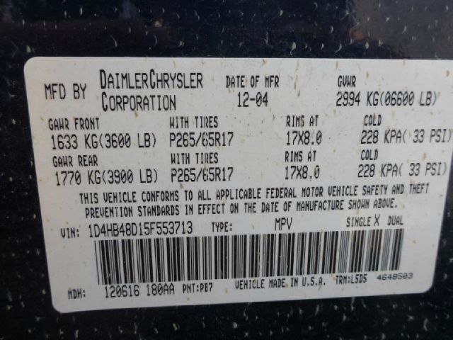 2005 Dodge Durango Wagon SE