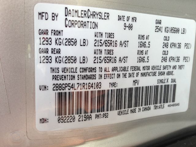 2001 Dodge Grand Caravan LW2