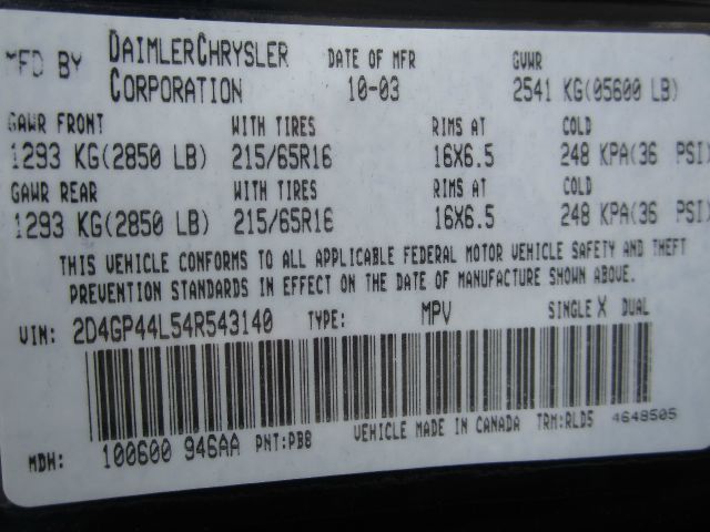 2004 Dodge Grand Caravan S