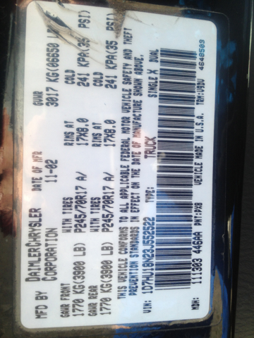 2003 Dodge Ram 1500 Ext WT