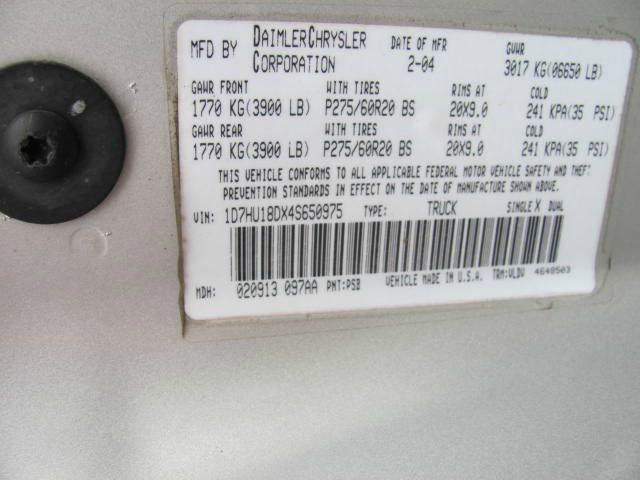 2004 Dodge Ram 1500 Black NOV Leather