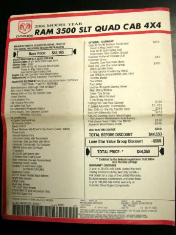 2006 Dodge Ram 3500 2500 SLT