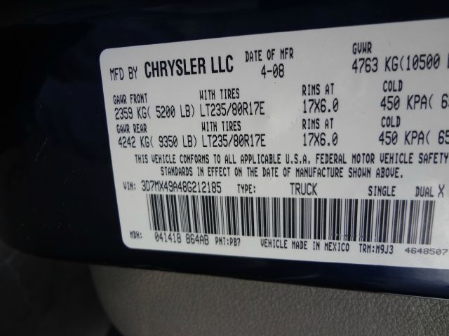 2008 Dodge Ram 3500 SE Flex Fuel Sto N Go FWD 1 Owner