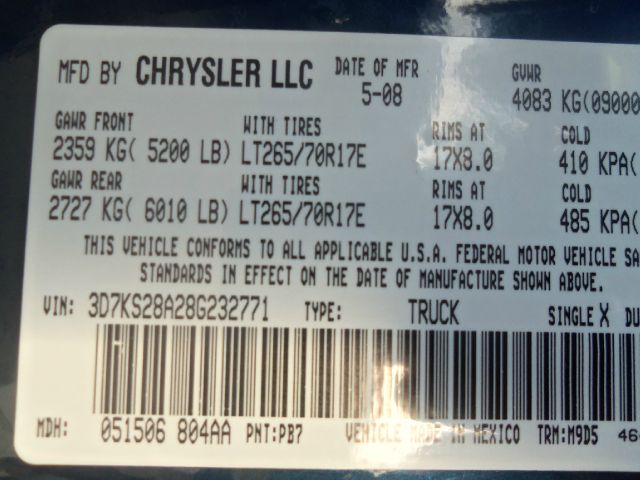 2008 Dodge Ram Pickup 2500 C1500 Scottsdale