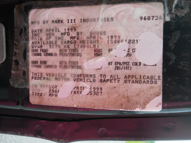 1999 Dodge Ram Van SLT / Big Horn