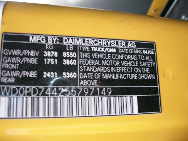 2005 Dodge Sprinter 2500 Flex Fuel 4x4