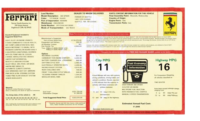 2004 Ferrari 360 Spider ML35