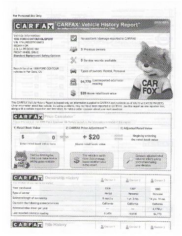 1996 Ford Contour S Sedan