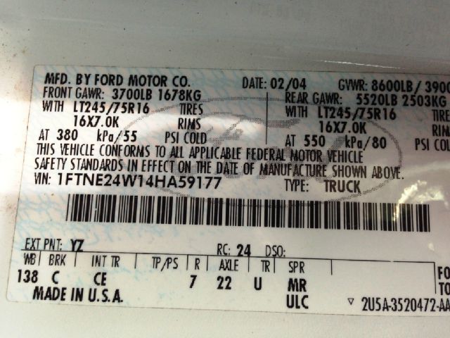 2004 Ford Econoline Awd-turbo