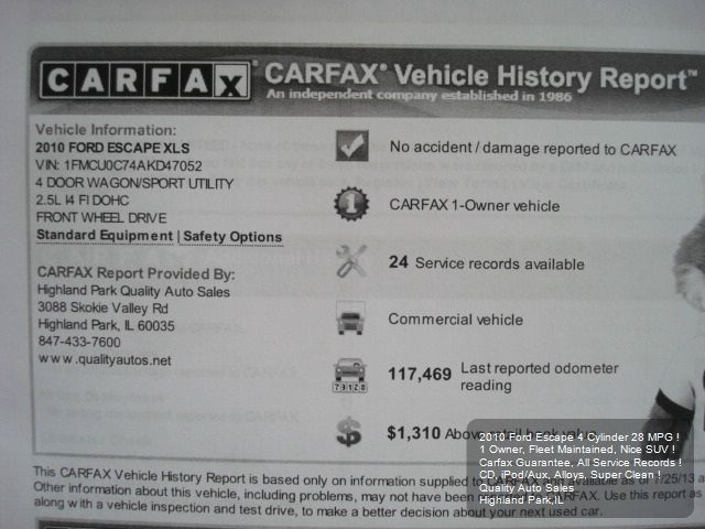 2010 Ford Escape 4DR 4WD BASE AT