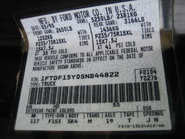 1995 Ford F150 103 WB XLT