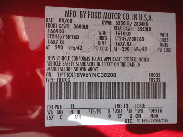 2000 Ford F150 SE Well Kept Alloy Wheels