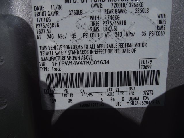 2007 Ford F150 4d,ac,pw,sunroof,leather