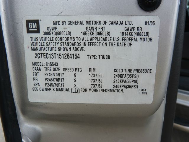 2005 GMC Sierra 1500 Cloth Buckets