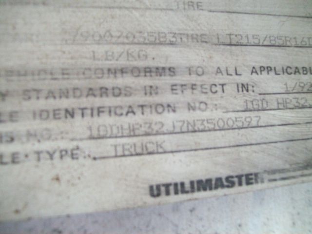 1992 GMC Step Van 4wd