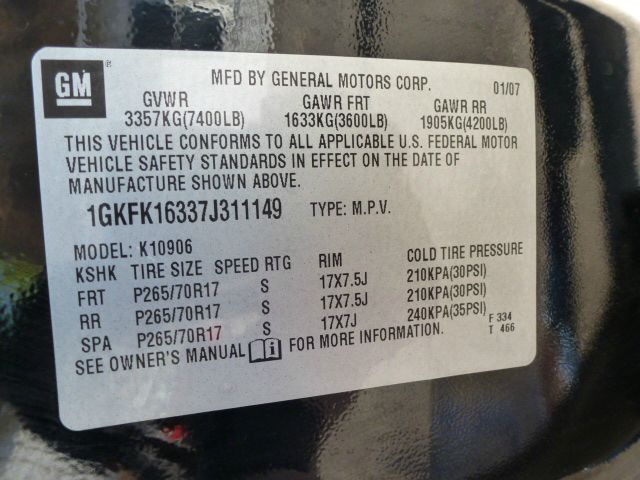 2007 GMC Yukon XL 4dr Sport Sdn Sedan