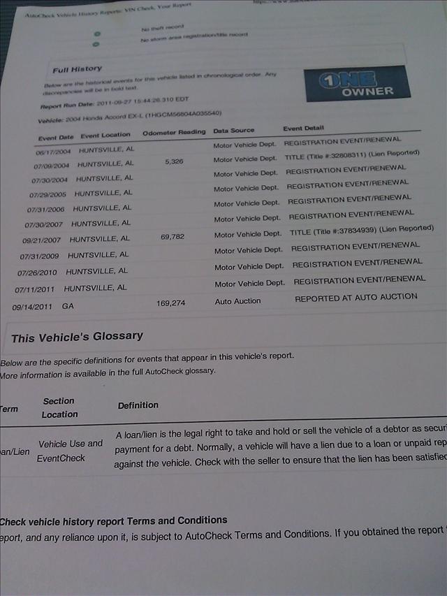 2004 Honda Accord LS 2WD