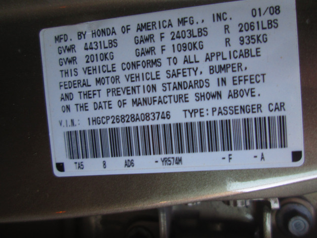 2008 Honda Accord Slt Pickup 8 Ft