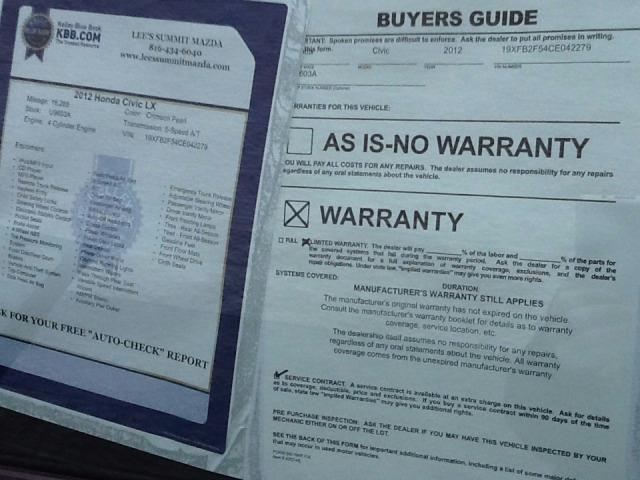 2012 Honda Civic Double Cab SR5