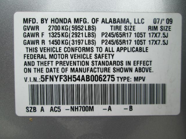 2010 Honda Pilot 5dr Wgn Auto SE 2.0T Quattro