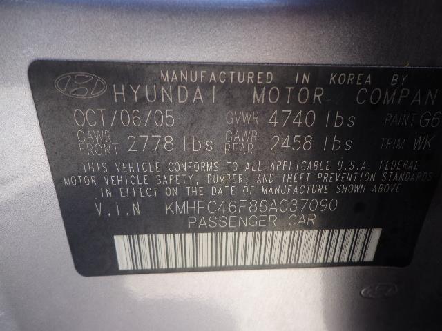 2006 Hyundai Azera Sle25004x4