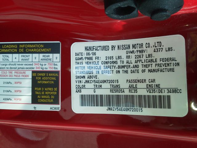 2006 Infiniti G35 Unknown