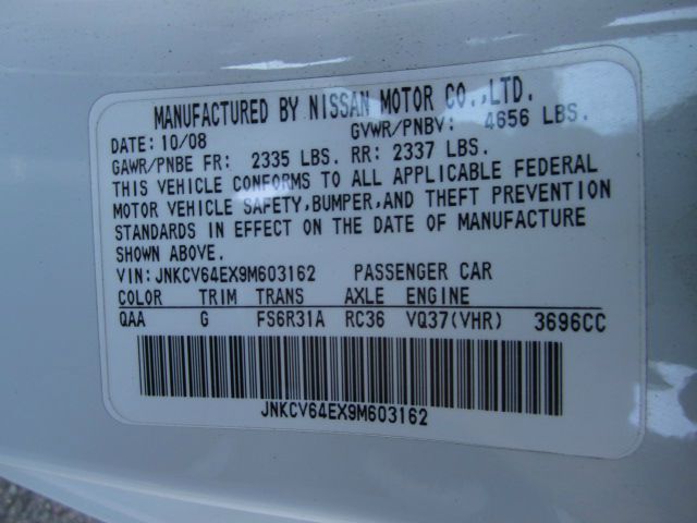 2009 Infiniti G37 GL I4 Manual